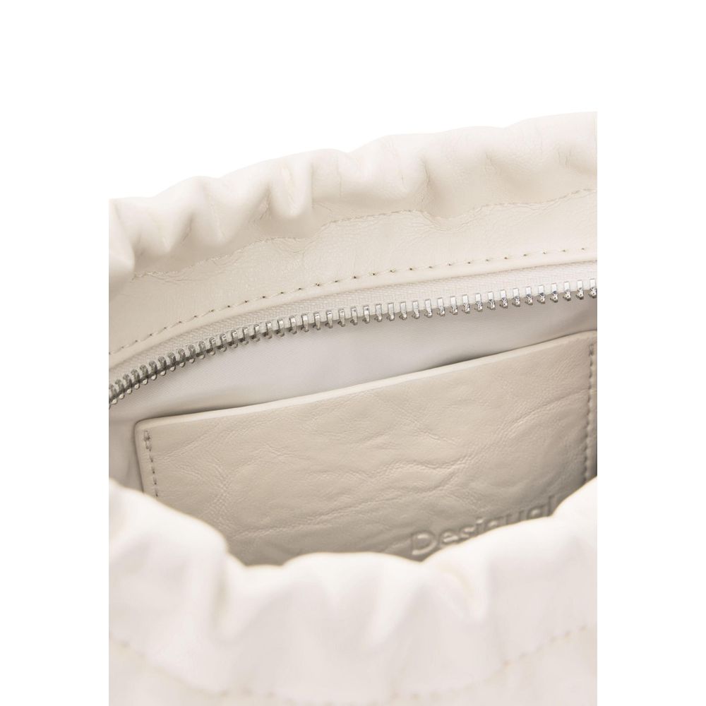 Beige Polyester Handbag