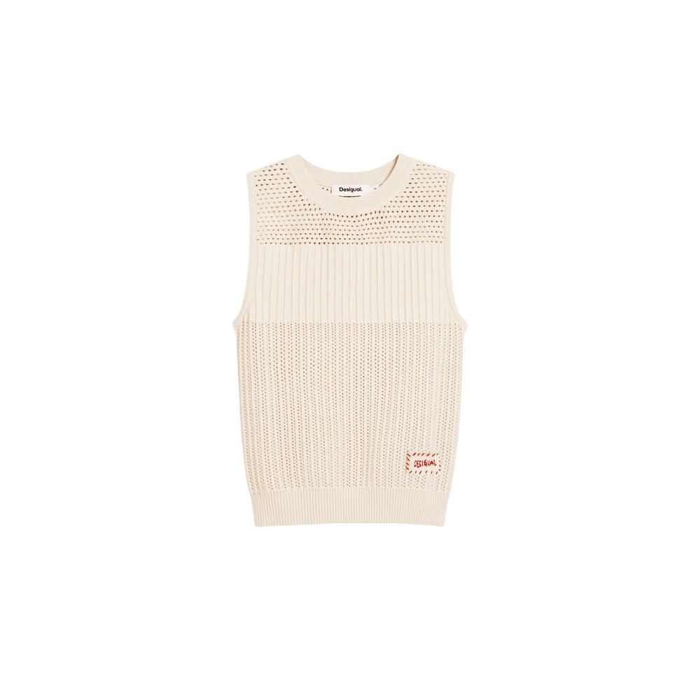 Beige Cotton Tank Tops