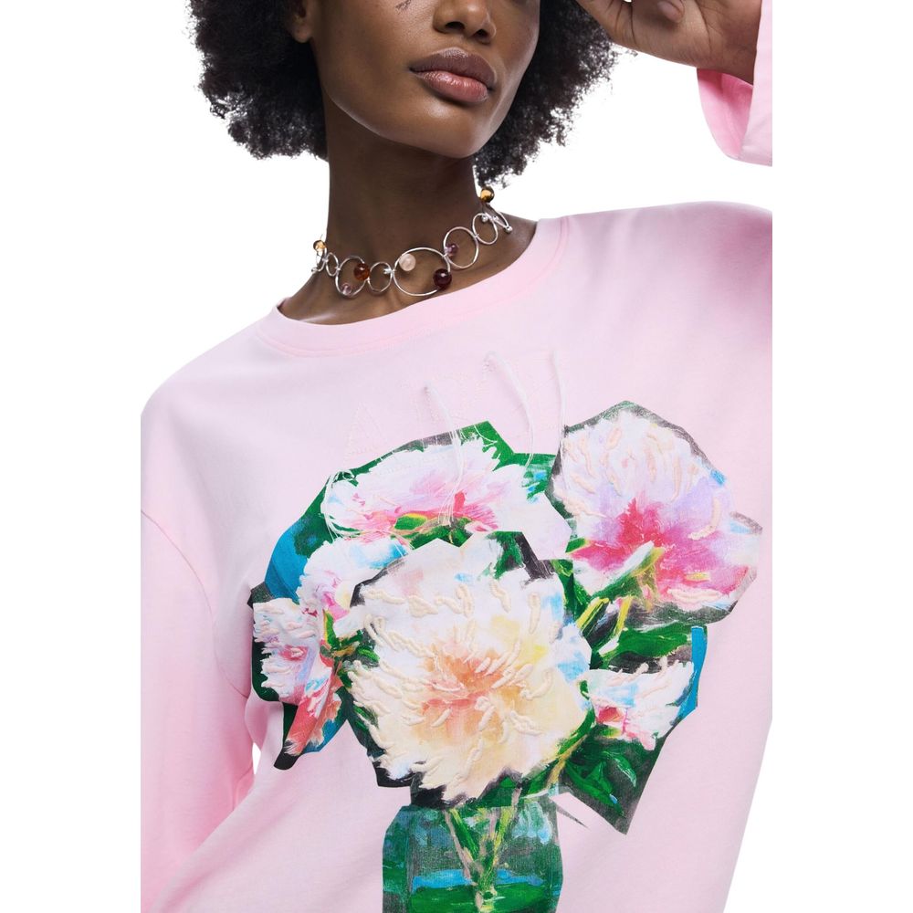 Multicolor Cotton Long Sleeve T-Shirt
