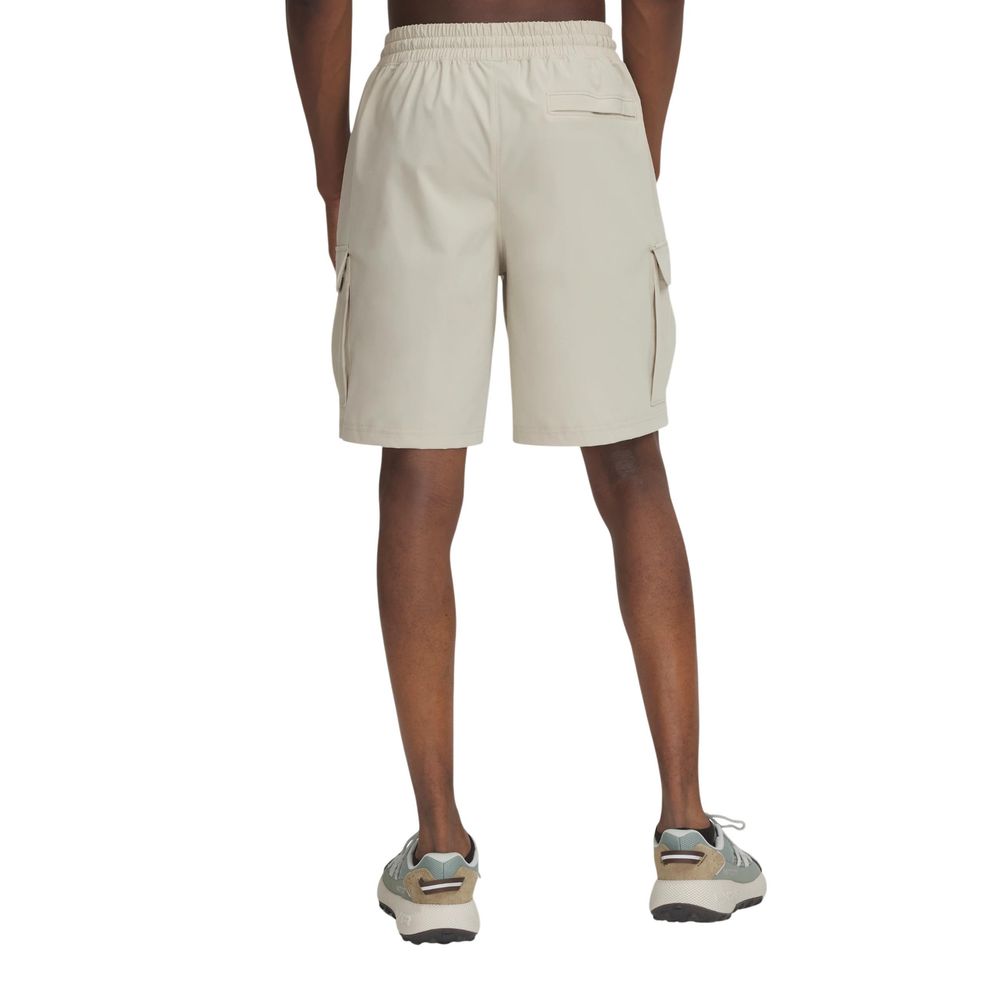 Beige Polyester Bermuda Shorts