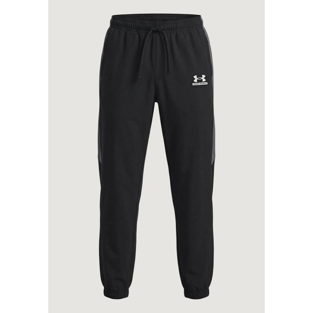 Black And White Polyester Joggers (Workout Pants)