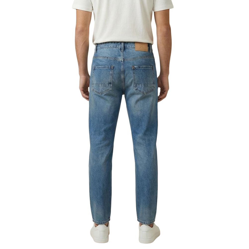Blue Cotton Skinny Jeans