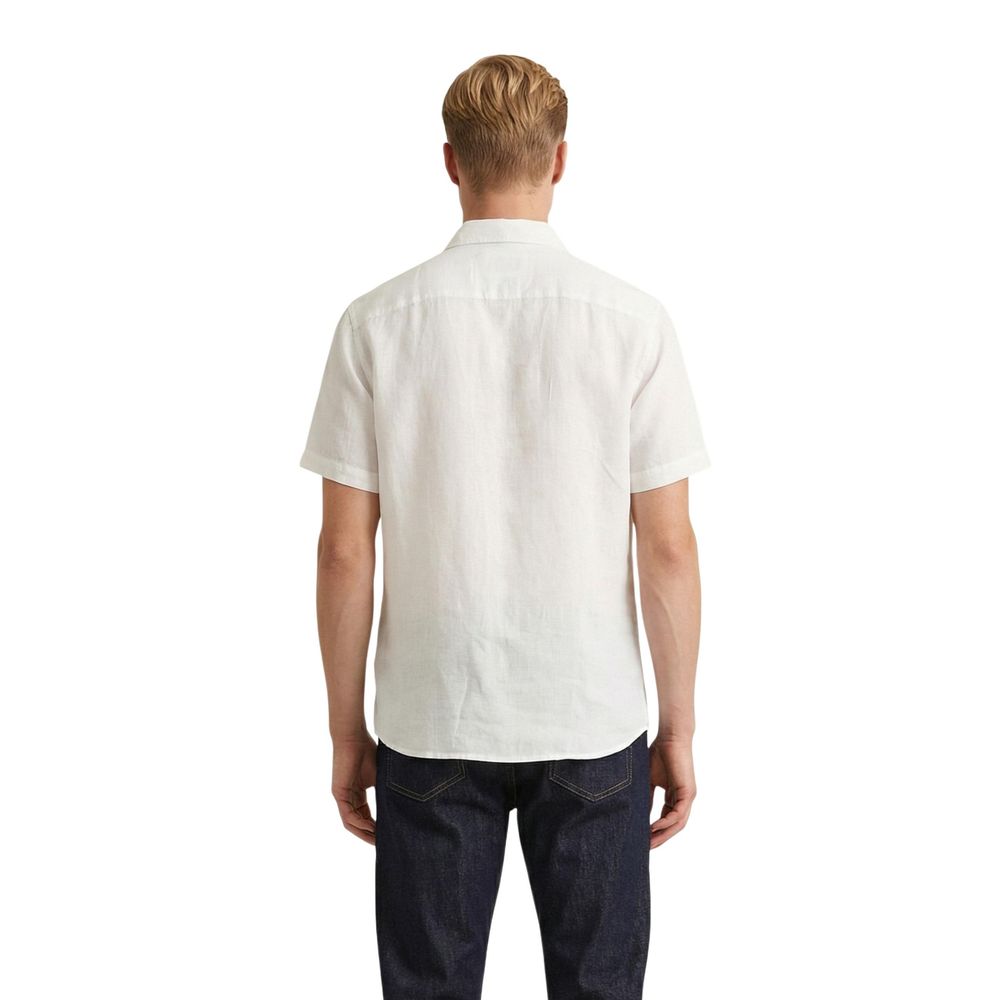 White Linen Shortsleeve Shirt