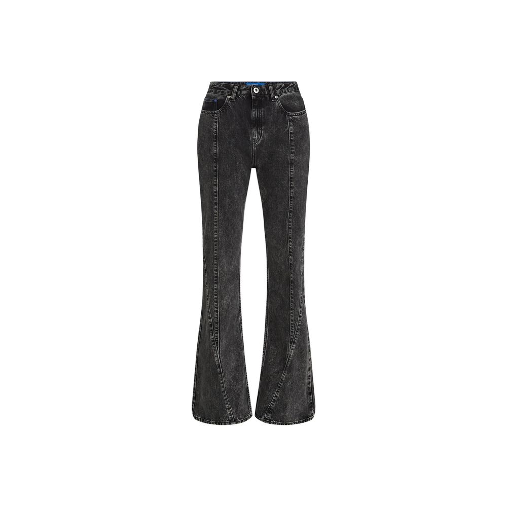 Black Recycled Cotton Mom Jeans