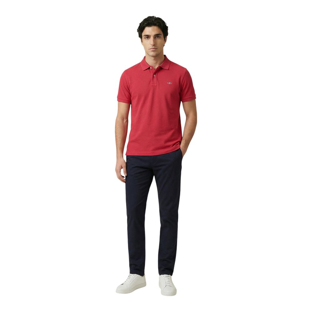 Red Cotton Polo Shirt