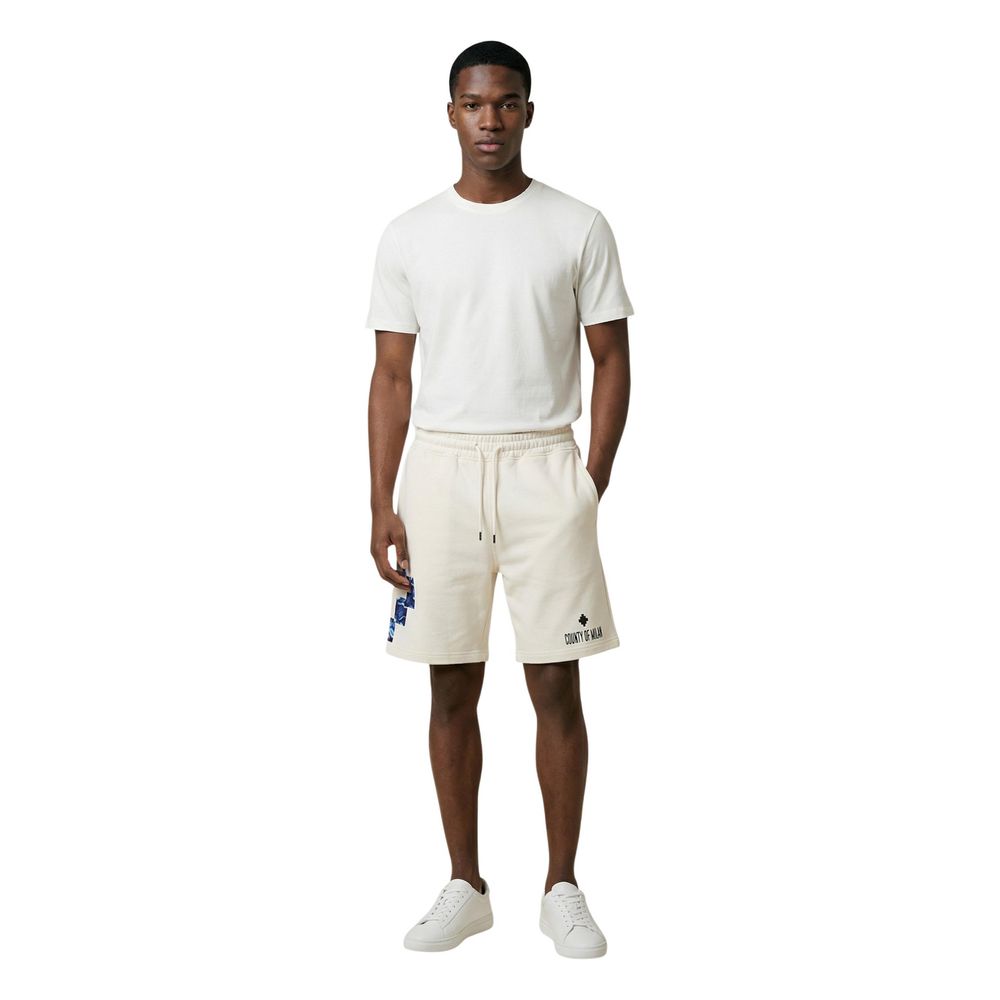 Cream Cotton Bermuda Shorts