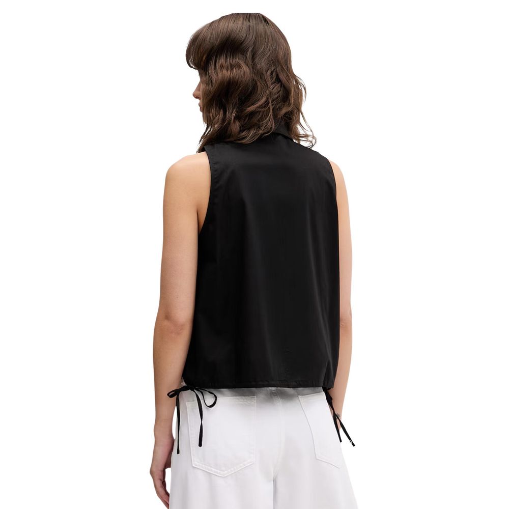 Black Cotton Shortsleeve Shirt