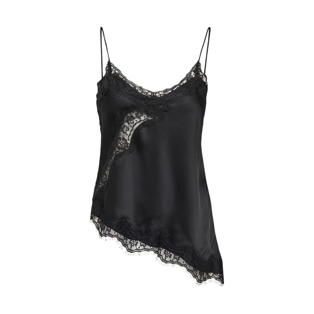 Black Polyester Tank Tops