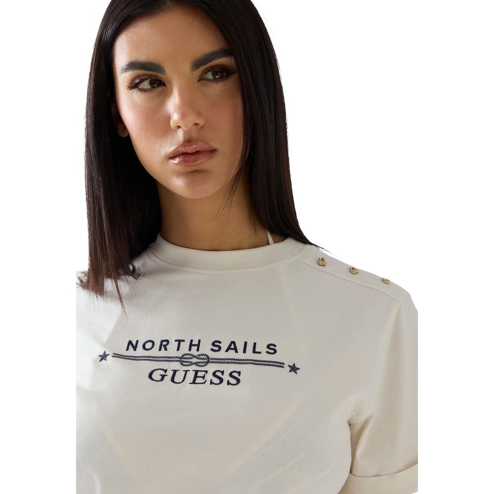 Cream Cotton T-Shirt