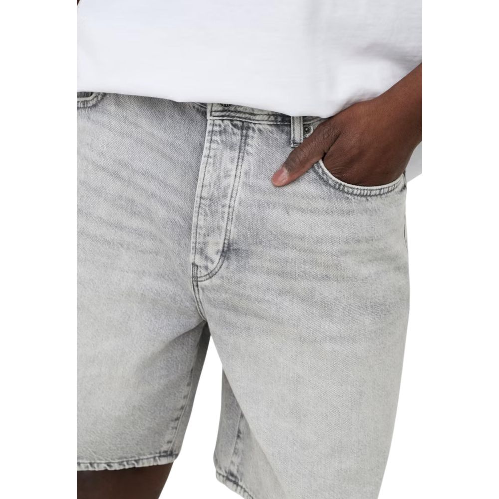 Gray Cotton Bermuda Shorts