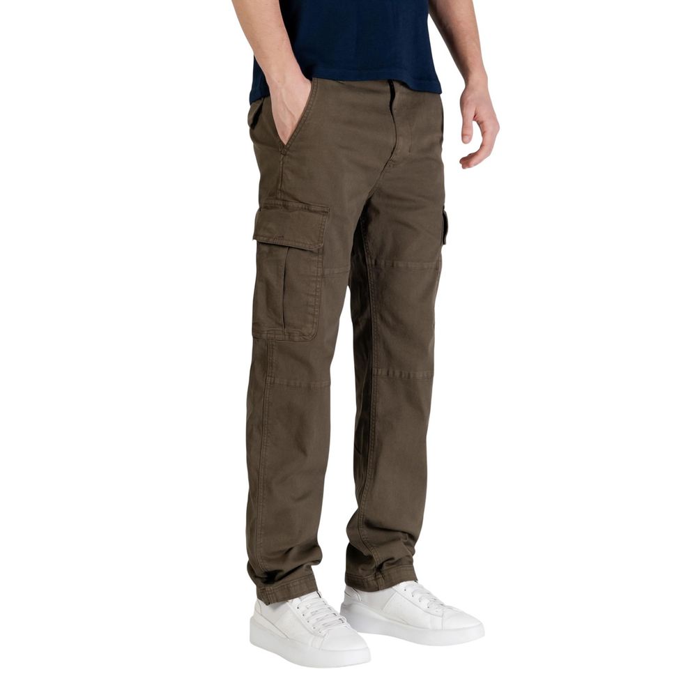 Green Recycled Cotton Cargo Pants