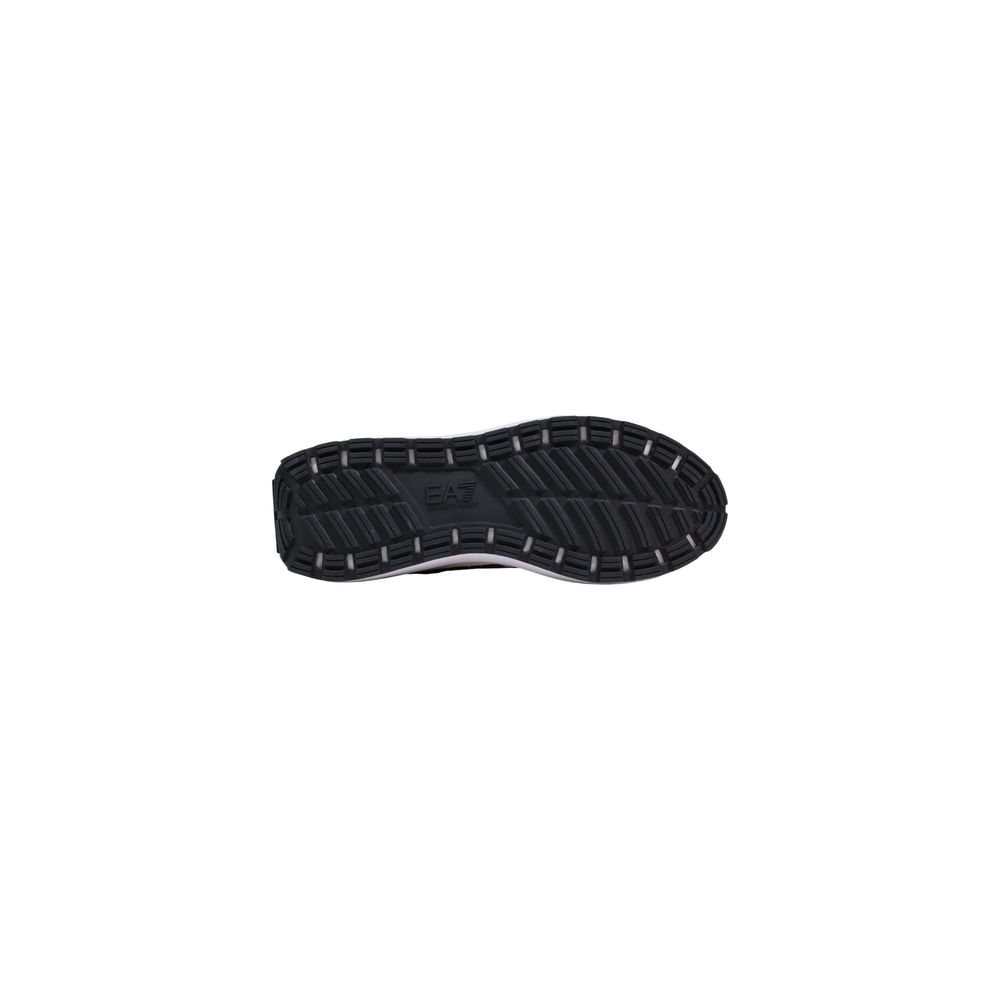 Black And White Polyethylene Athletic Sneakers