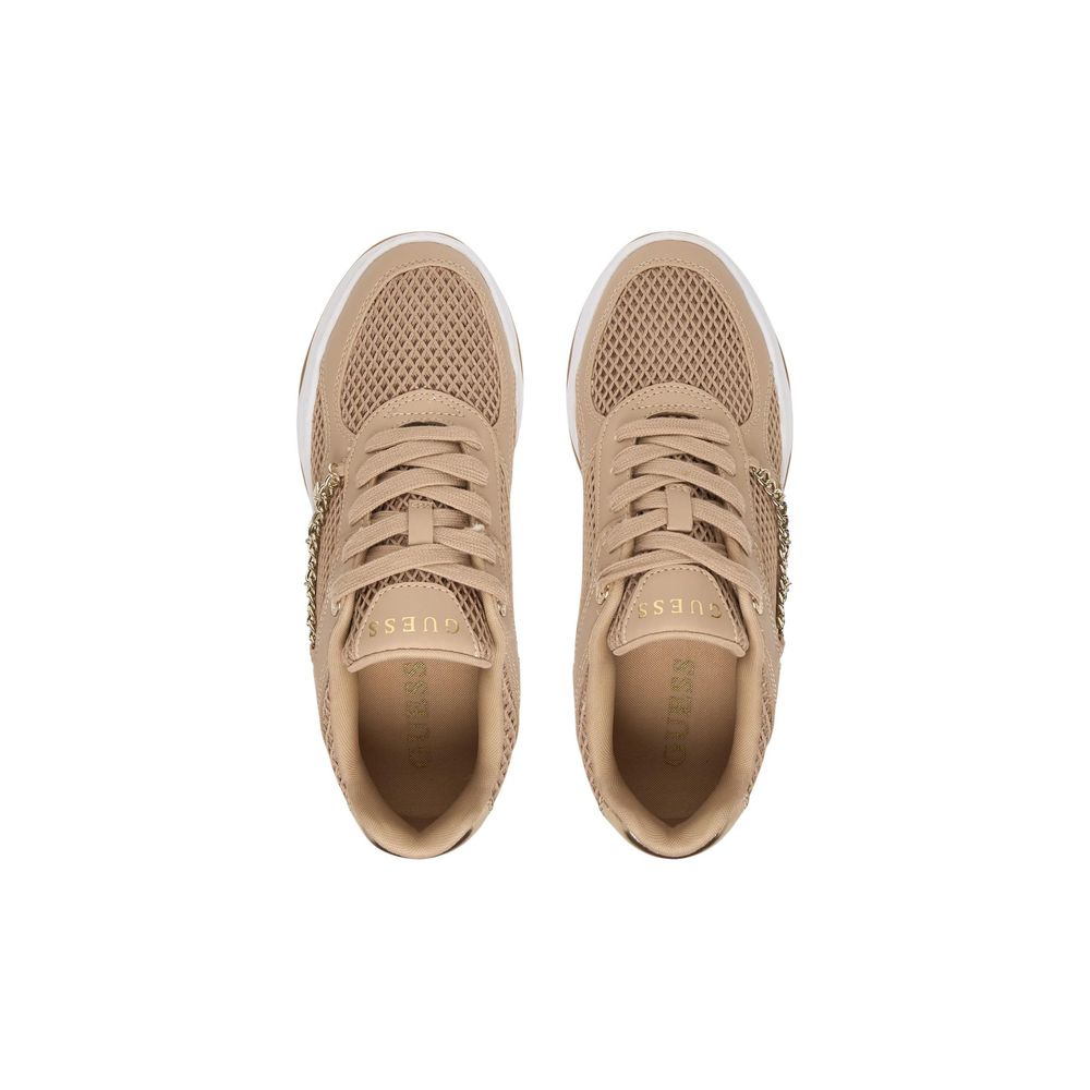 Beige Polyethylene Chunky Sneakers