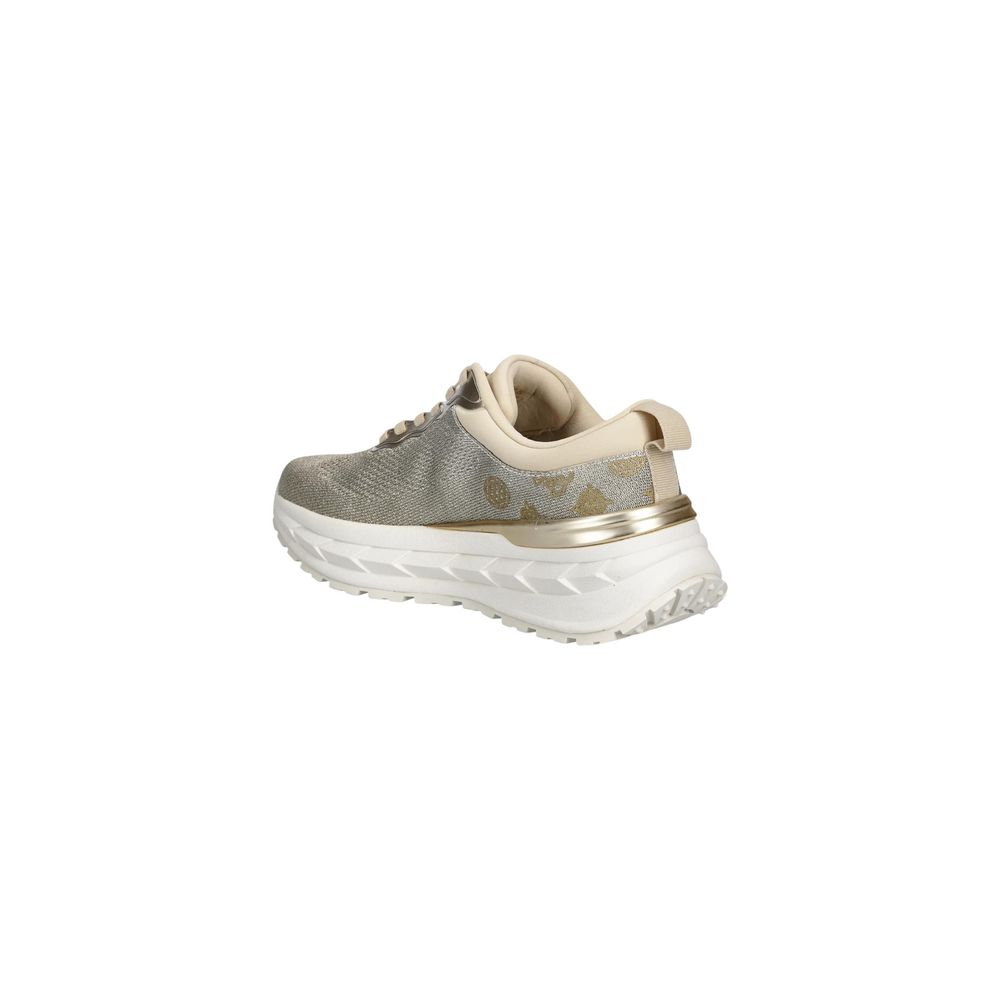 Gray Polyester Chunky Sneakers