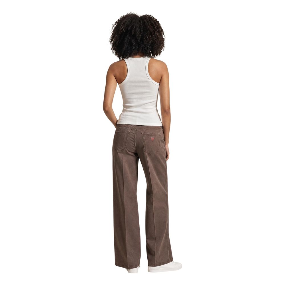 Beige Lyocell Flared Pants
