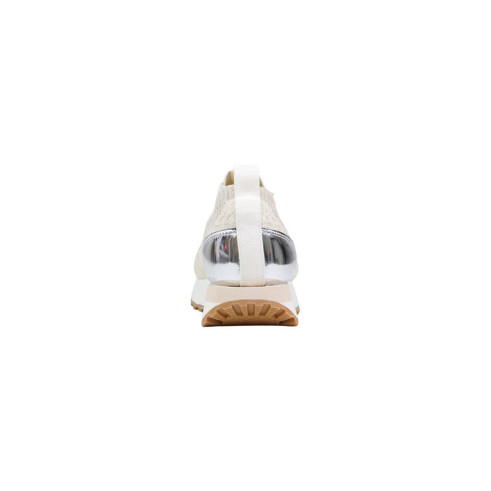 Beige Polyester Athletic Sneakers