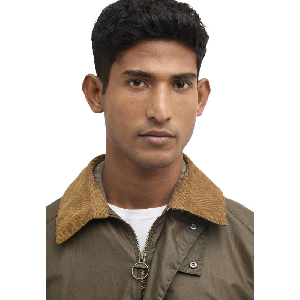 Green Cotton Full-Length Jacket