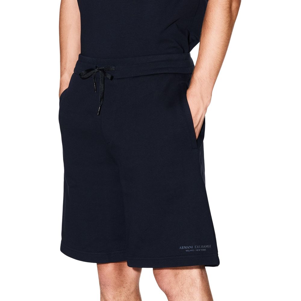 Blue Cotton Knee Length