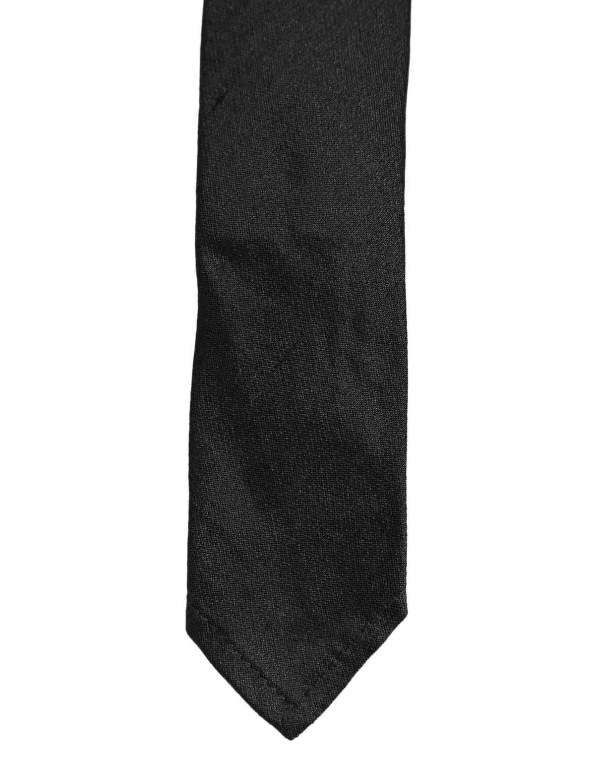 Men Black Satin Silk Classic Adjustable Tied Necktie Tie