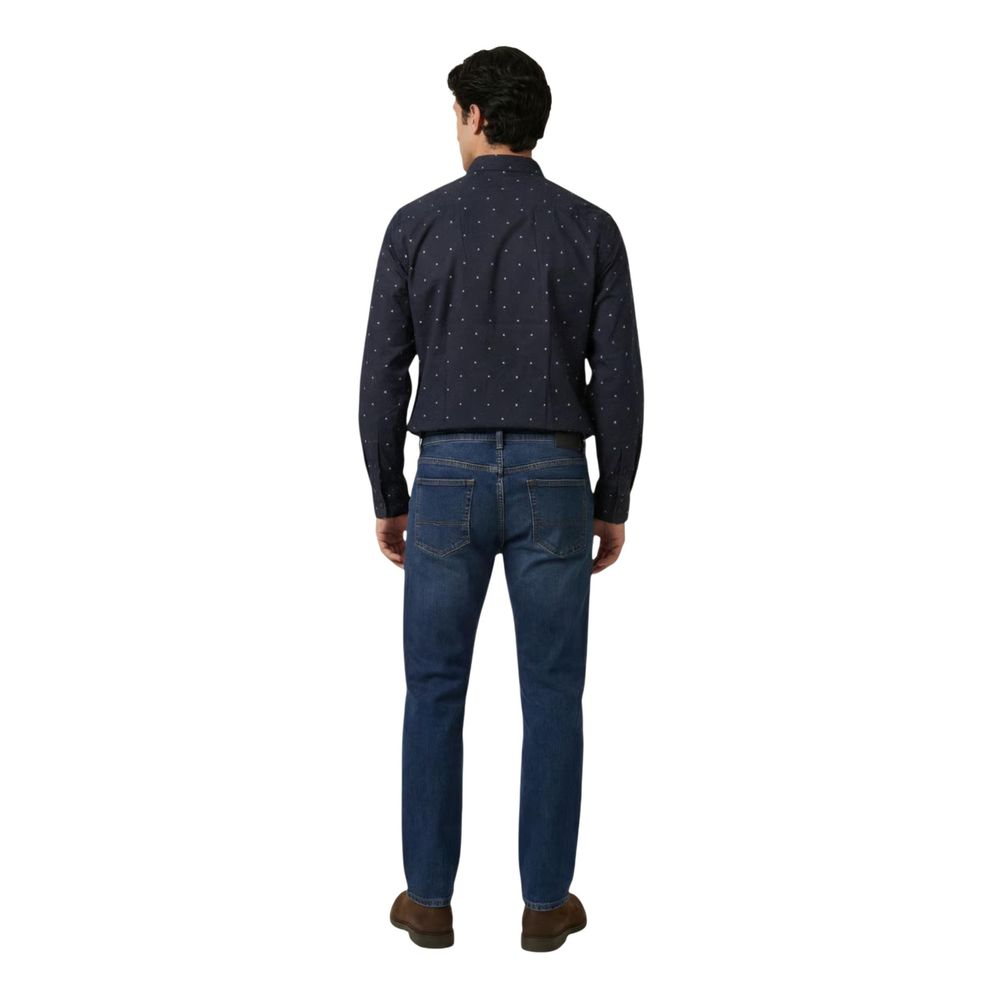 Blue Cotton Pattern Shirt