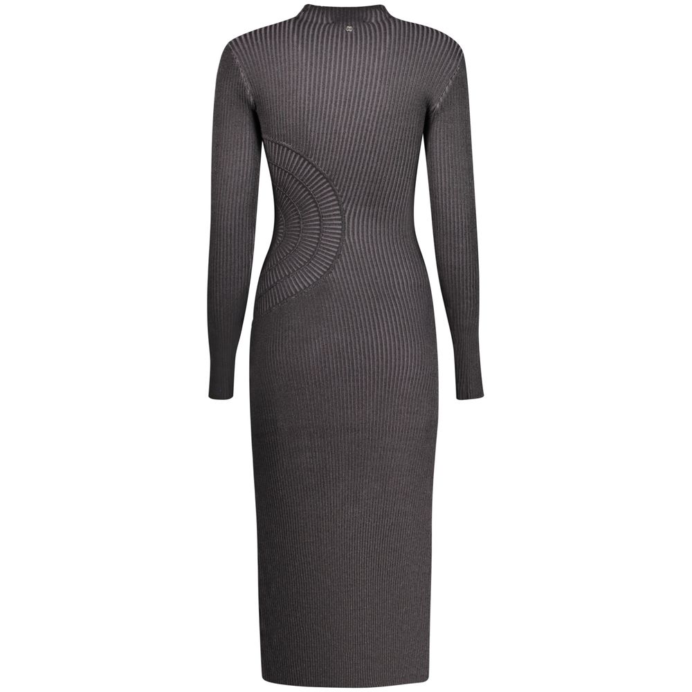 Black Polyester Casual Dress