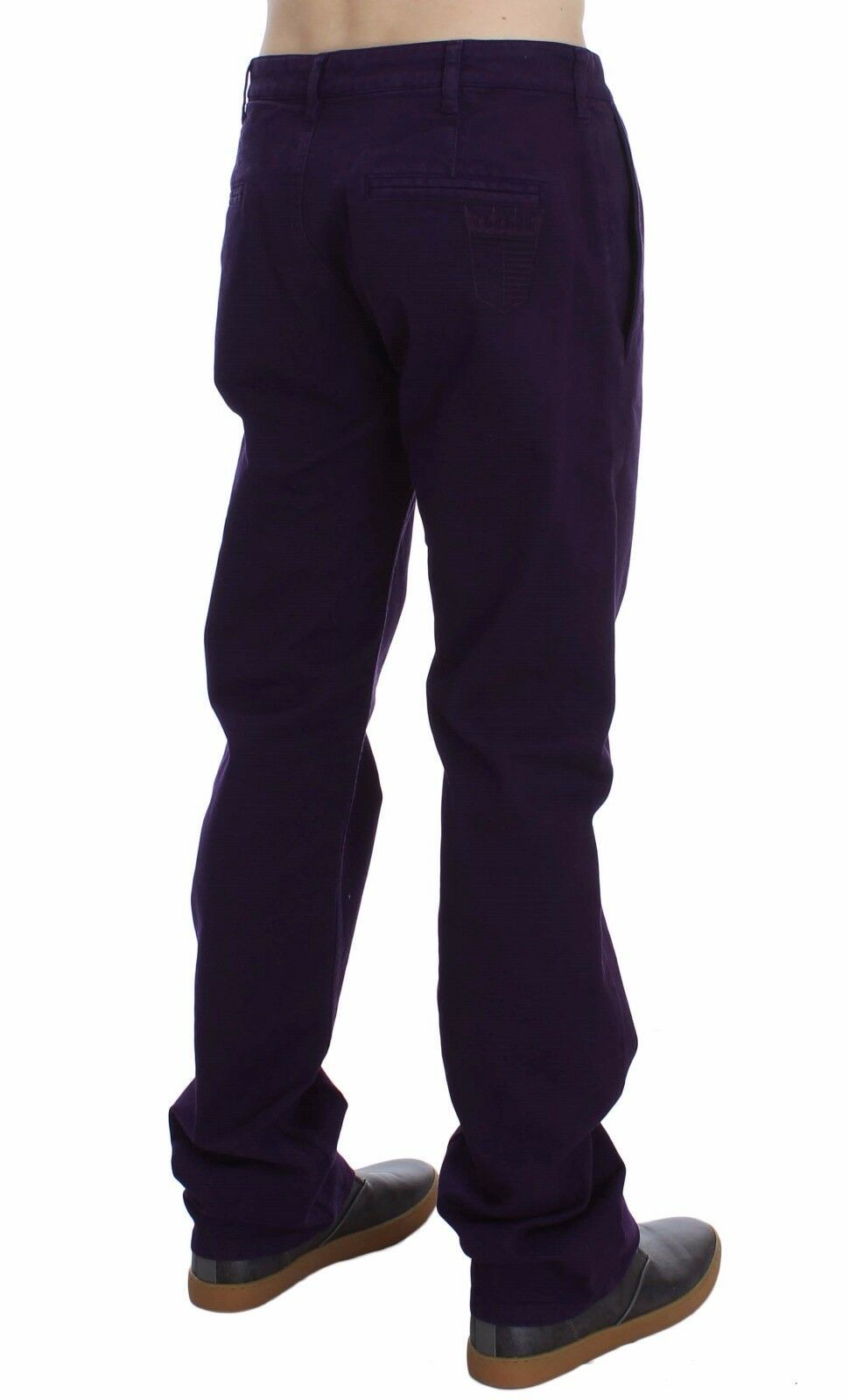 Purple Cotton Stretch Purple Fit Pants