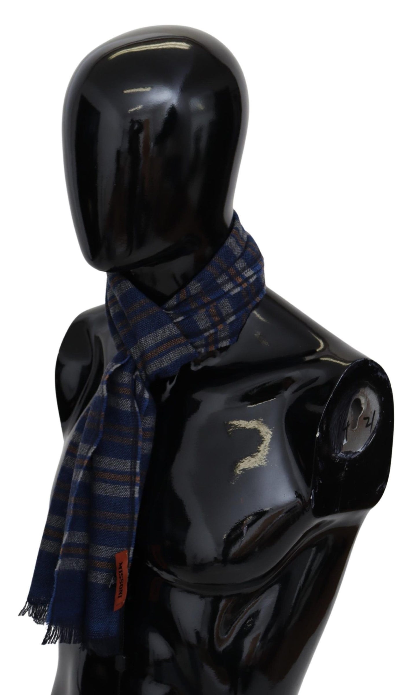 Multicolor Wool Striped Unisex Neck Wrap Shawl