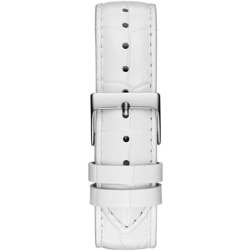 White Leather Dress Watch