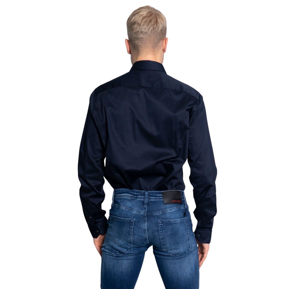 Blue Cotton Dress Shirt