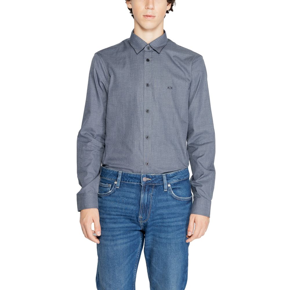Blue Cotton Dress Shirt