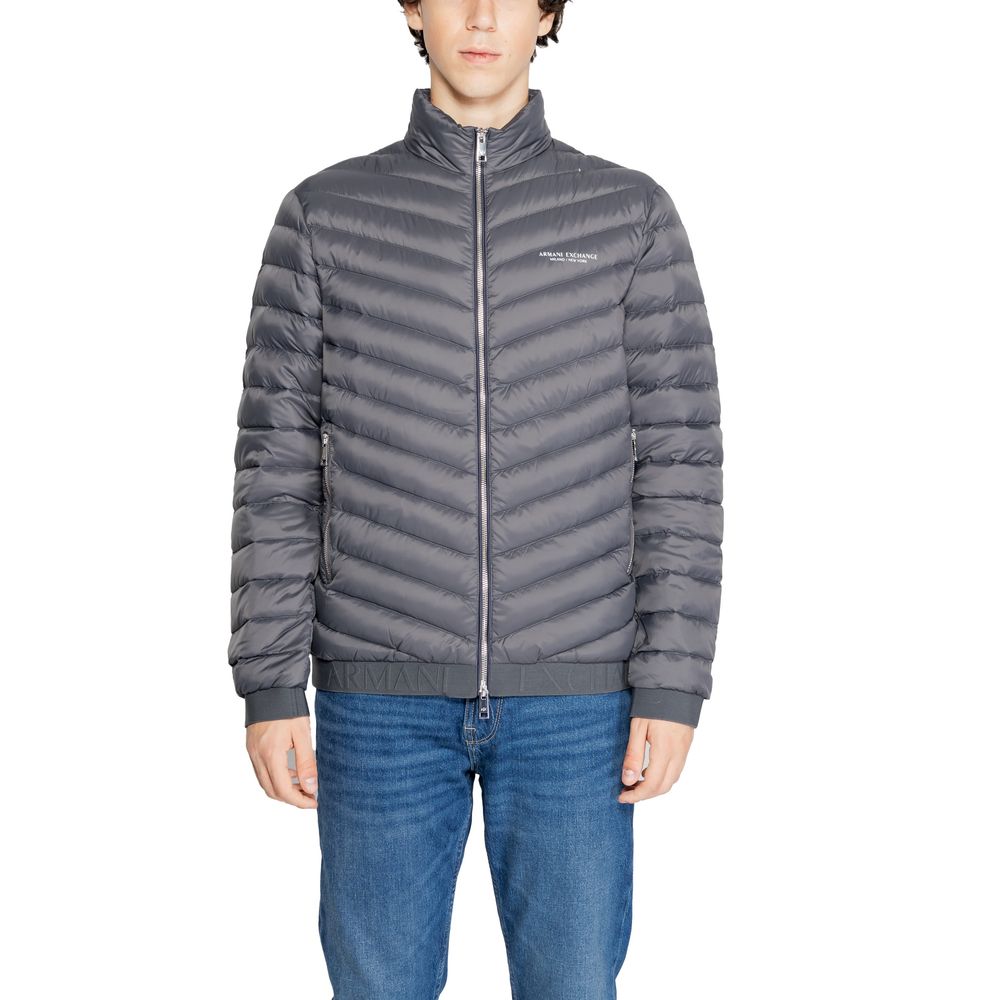 Gray Polyester Coat