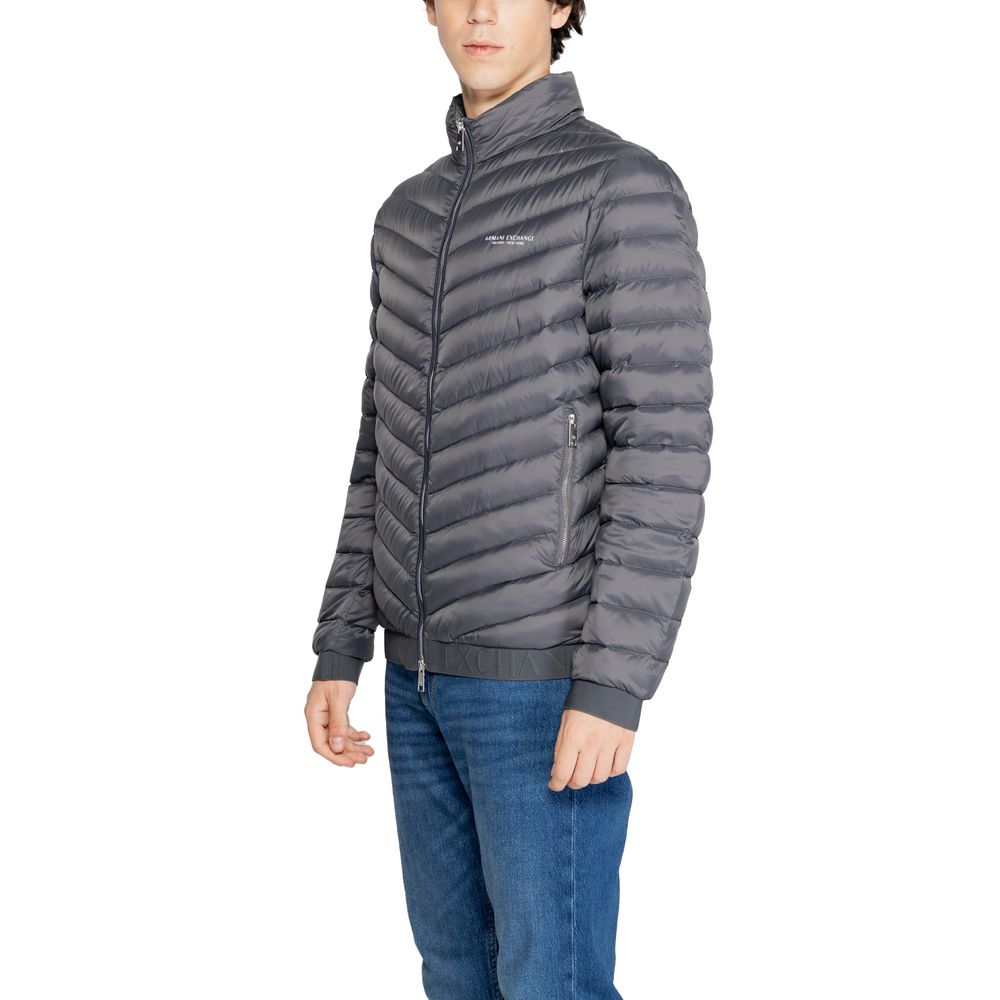 Gray Polyester Coat