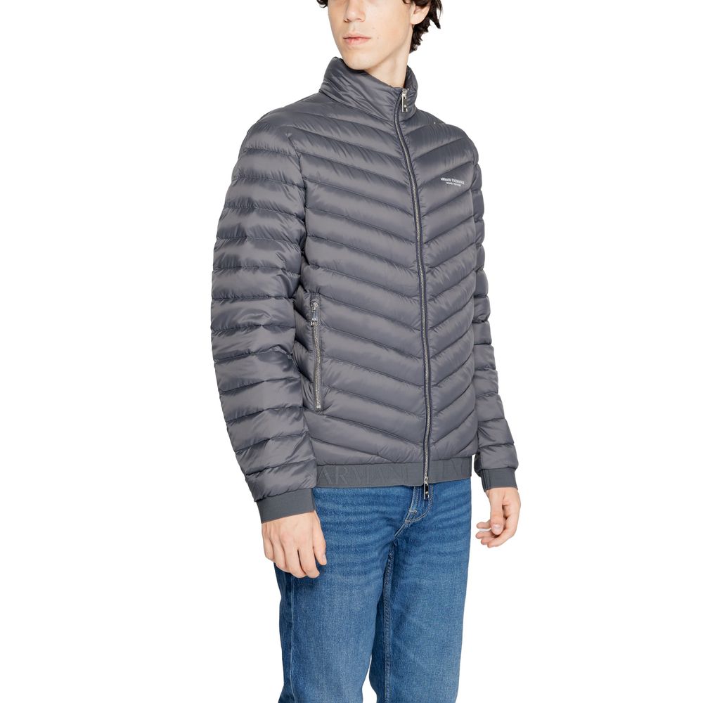 Gray Polyester Coat
