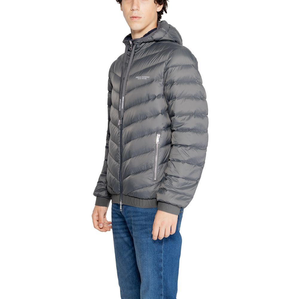 Gray Polyester Shell Jacket
