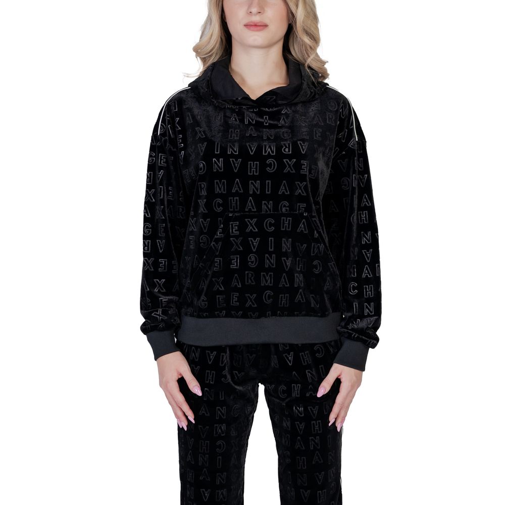 Black Polyester Hoodie