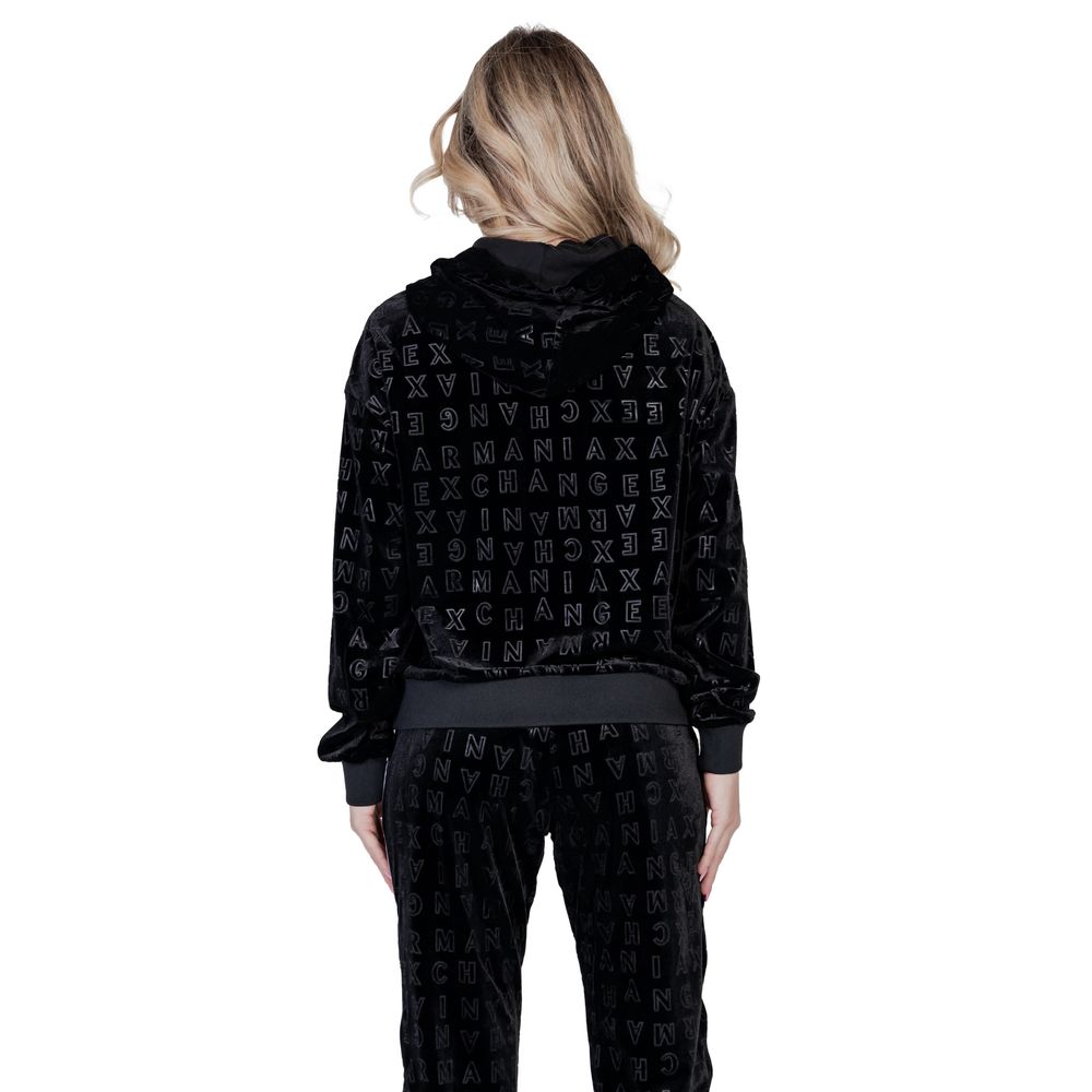 Black Polyester Hoodie