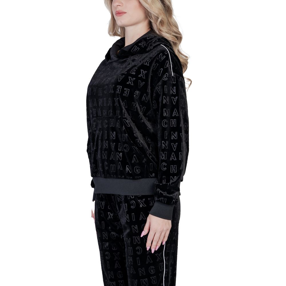 Black Polyester Hoodie