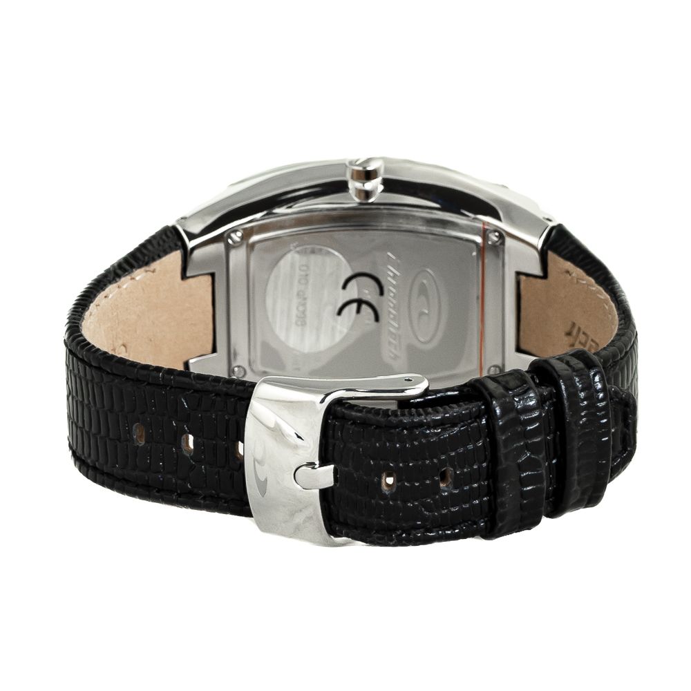 Black Leather Dress Watch