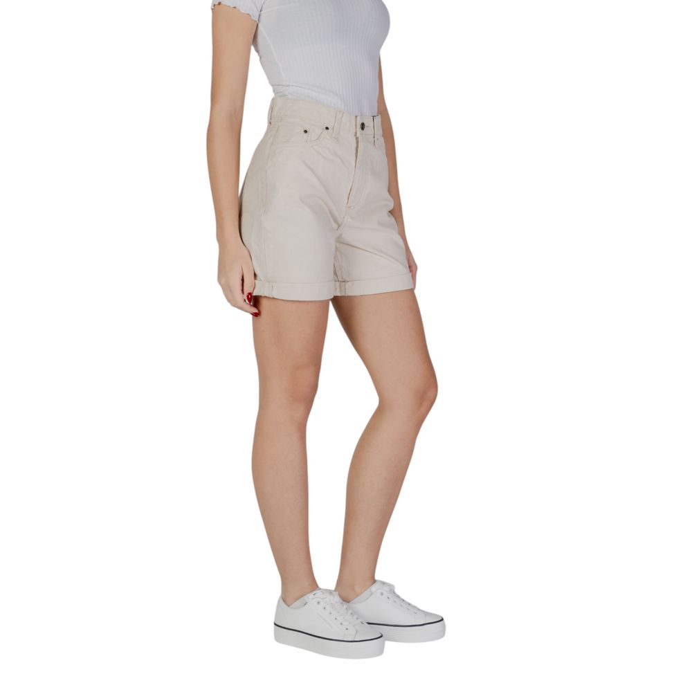 Beige Cotton Shorts