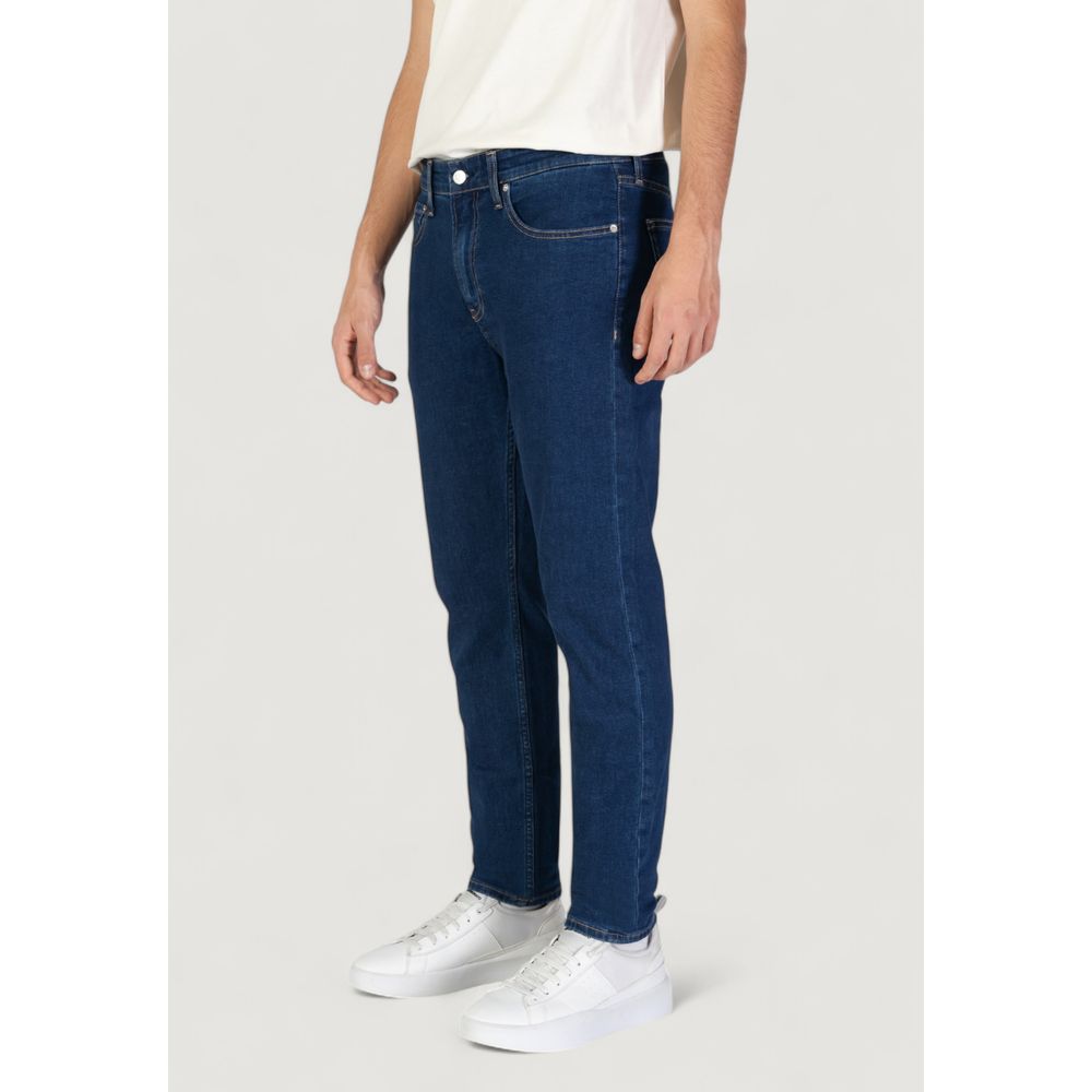 Blue Cotton Slim Fit Jeans