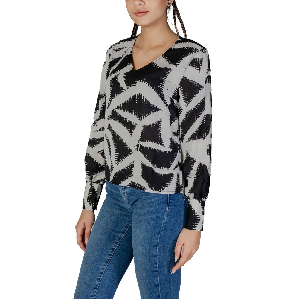 Black Recycled Polyester Blouse