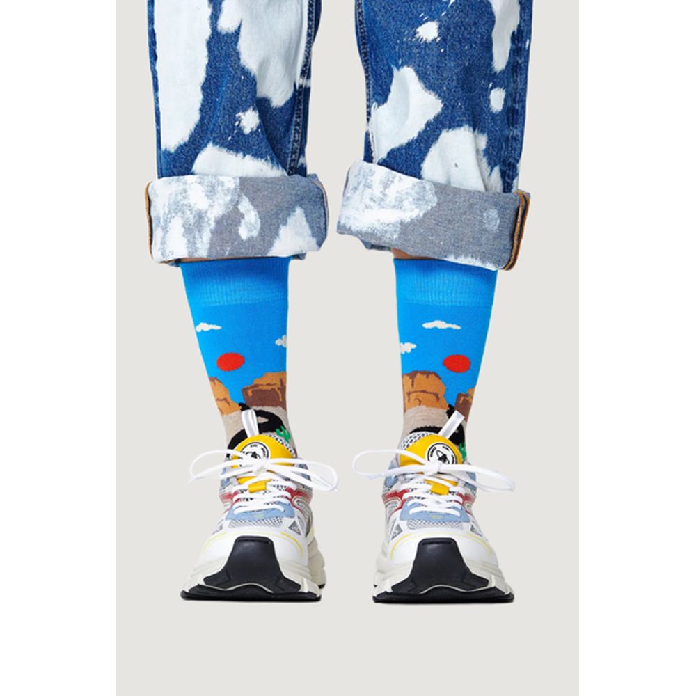 Blue Cotton Socks