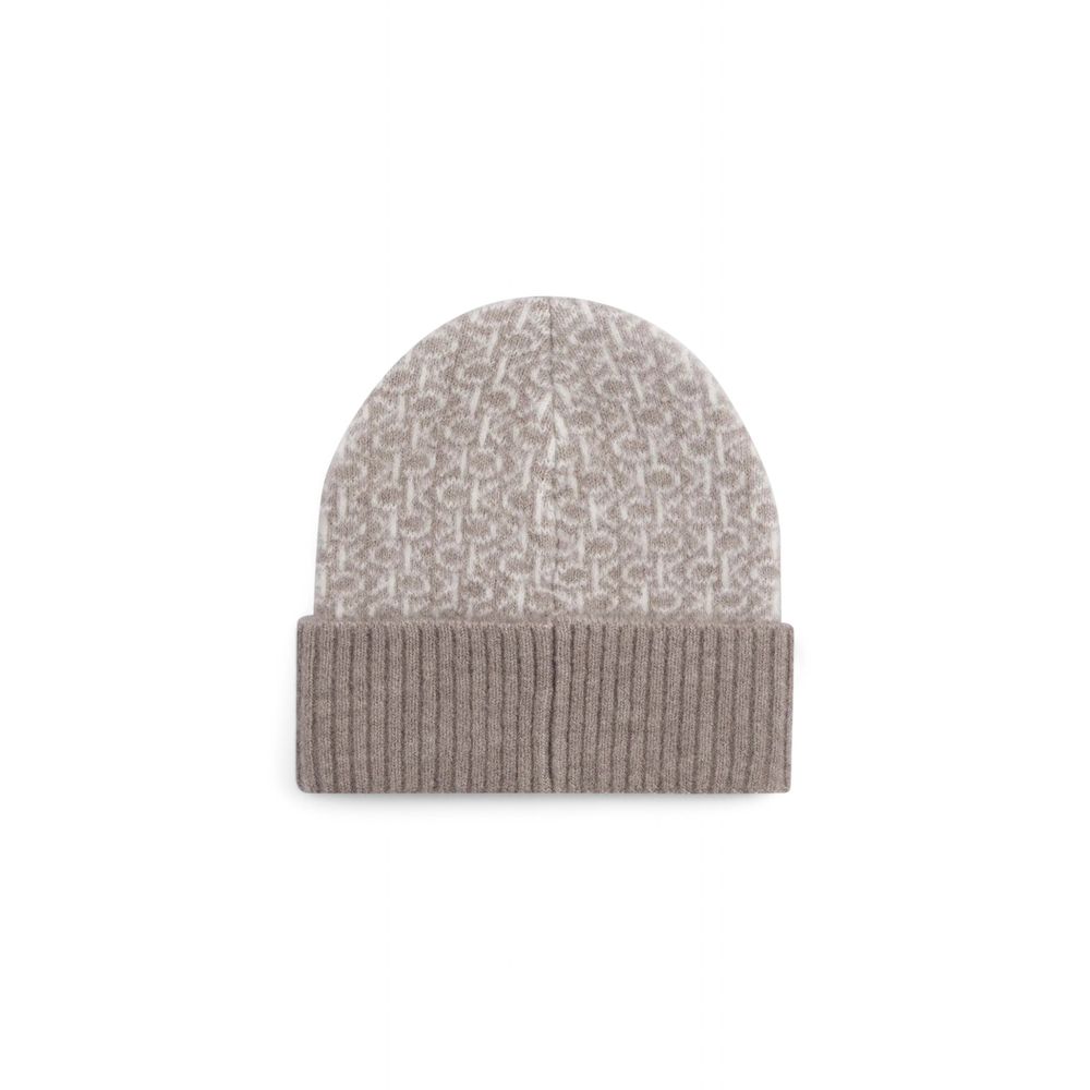 Beige Alpaca Leather Cap (Baseball Hat)