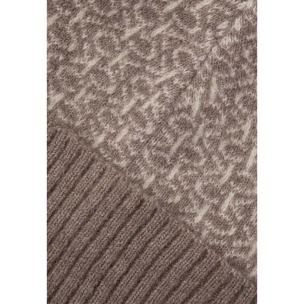 Beige Alpaca Leather Cap (Baseball Hat)