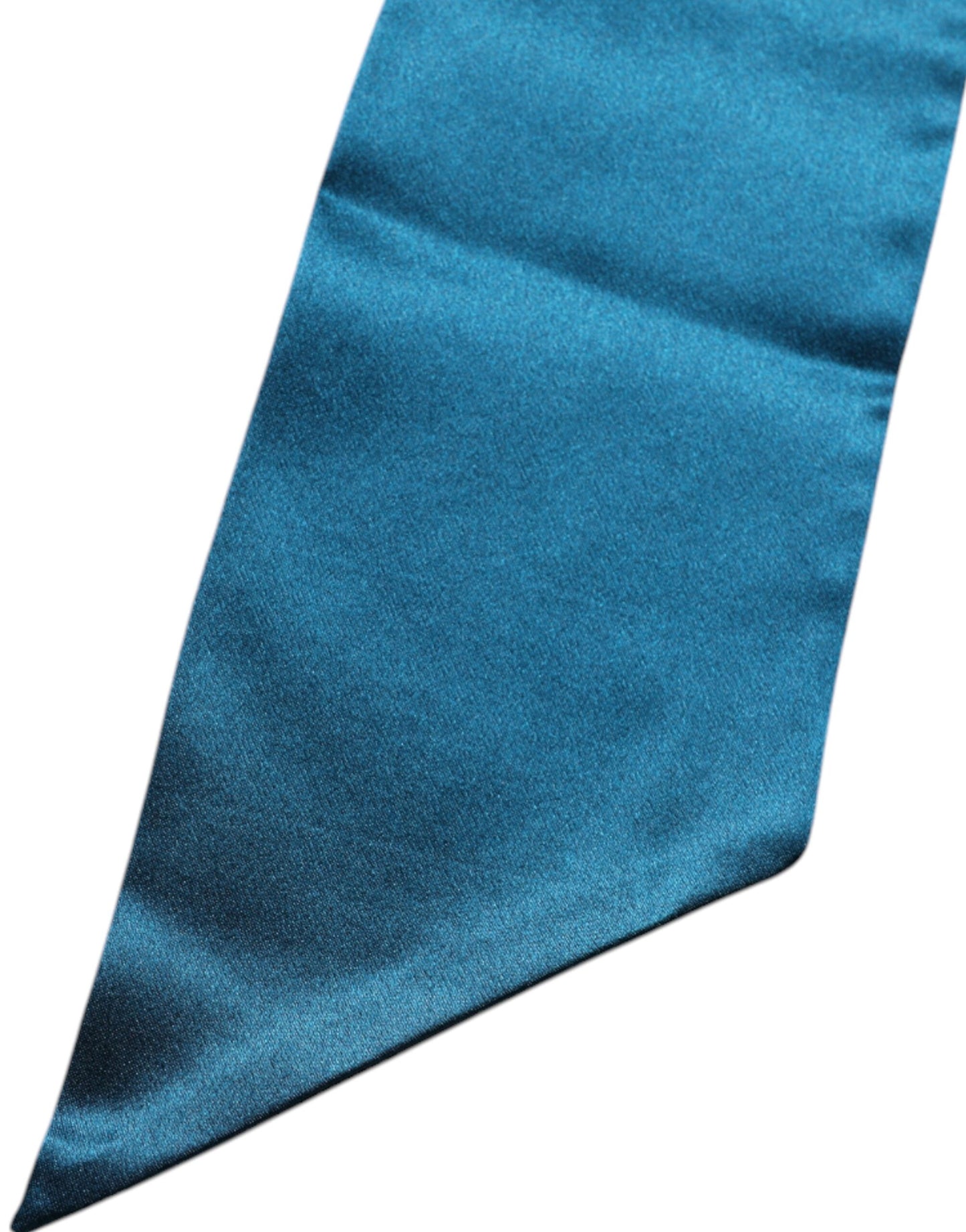 Dark Green Satin Silk Skinny Foulard Scarf