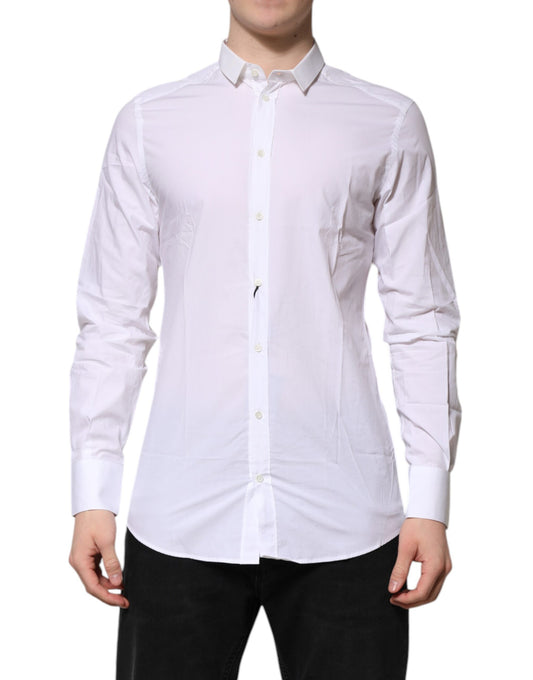 White GOLD Cotton Long Sleeves Men Formal Shirt