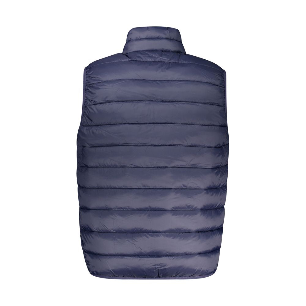 Blue Polyamide Sleveless Jacket
