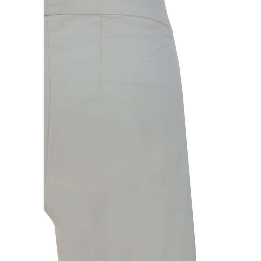 White Viscose Casual Pants