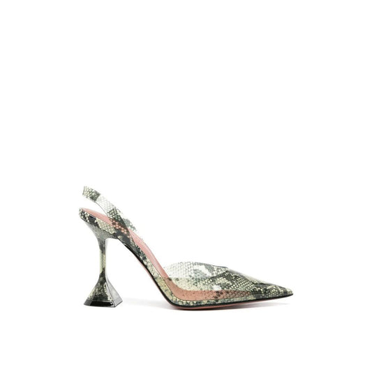 Holli Glass 95mm Snakeskin-effect Pumps