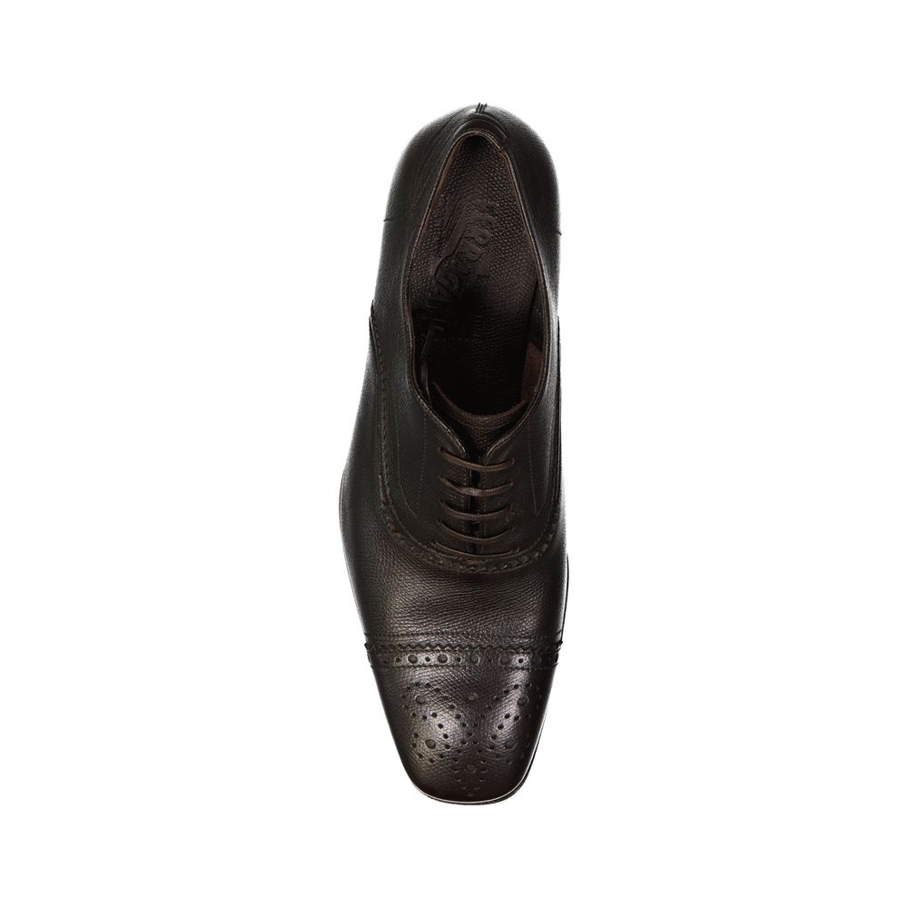 Brown Calfskin Oxfords And Derbies